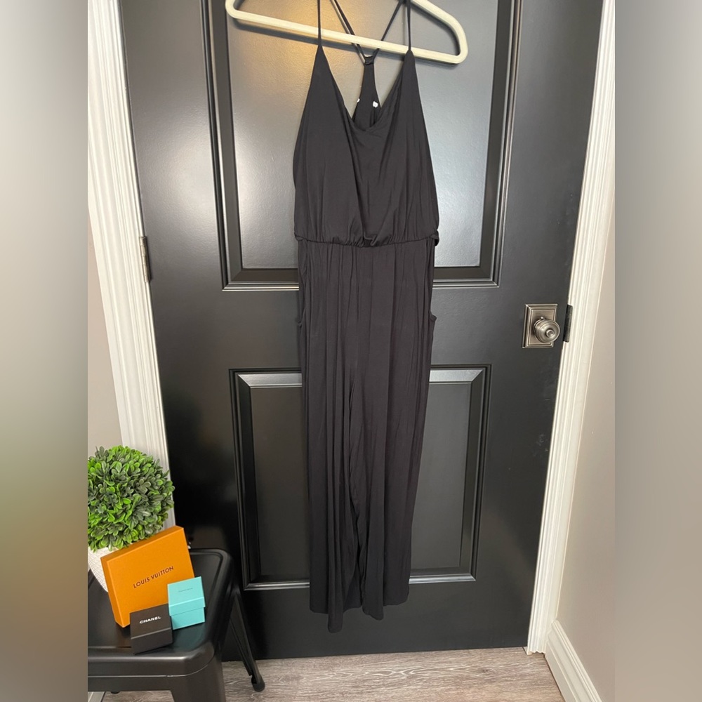 Soma stretch black jumpsuit XL